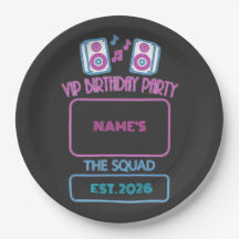 VIP Geburtstagsfeier Neon Squad Personalisierter G
