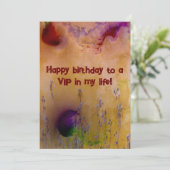 VIP-Geburtstagskarten VIP abstrakte Kunst Einladung (Stehend Vorderseite)