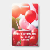 VIP Geburtstagsparty Event-Abzeichen Ausweis (Rückseite)