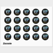 VIP Geburtstagsparty, VIP Pass Runder Aufkleber (Blatt)