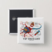 VIP gedacht (Neuron-/Synapse-Spaß) Button (Vorne & Hinten)