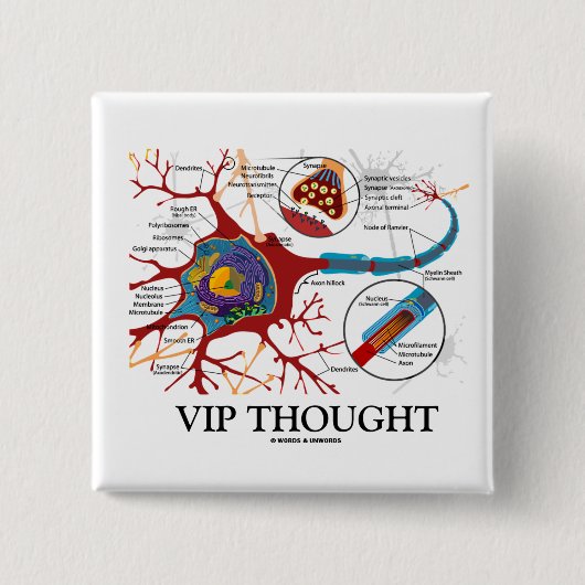 VIP gedacht (Neuron-/Synapse-Spaß) Button (Vorderseite)