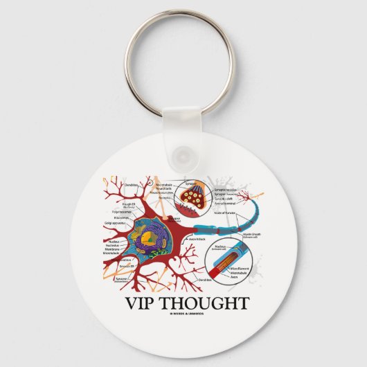 VIP-Gedanken (Neuron/Synapse-Spaß) Schlüsselanhänger (Vorderseite)