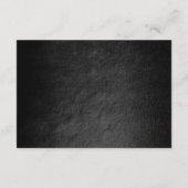 Vip Glam Black Wedding Hotel Unterkunft Begleitkarte (Rückseite)