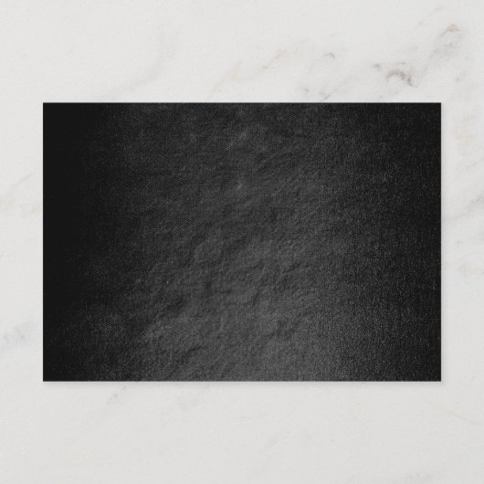 Vip Glam Black Wedding Hotel Unterkunft Begleitkarte (Rückseite)