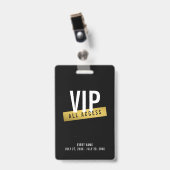 VIP Gold All Access Konzert Abzeichen Ausweis (Vorderseite mit Clip)