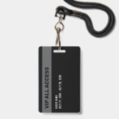 VIP Gold All Access Pass Event ID Abzeichen Ausweis (Rückseite mit Lanyard)