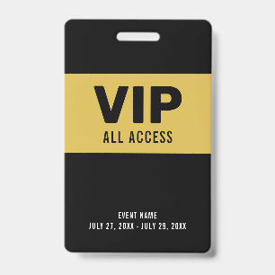 VIP Gold All Access Pass Event-ID-Ausweis Ausweis