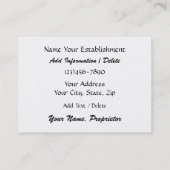 VIP-Karte für Kunden - SRF Visitenkarte (Rückseite)