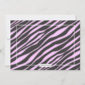 Vip-Kartezebra-bezaubernder Bonbon 16 Einladung (Rückseite)