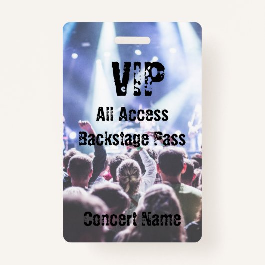 VIP Konzert Festival Band Event Backstage Pass Ausweis (Vorderseite)