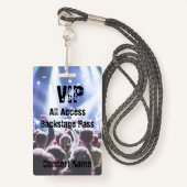 VIP Konzert Festival Band Event Backstage Pass Ausweis (Vorderseite mit Schlüsselband)