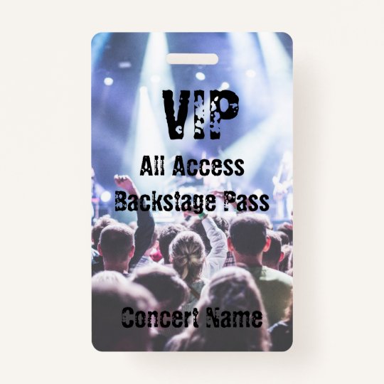 Vip Konzert Festival Festival Band Backstage Pass Ausweis Zazzle De
