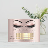 VIP Lash Rose Brow Makeup Artist Zertifikat Gesche Einladung (Stehend Vorderseite)