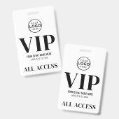 VIP Logo All-Access-Event Ausweis (Vorder- & Rückseite)