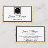 VIP-Logo für den beruflichen weißen Glitzer Visitenkarte (Vorne/Hinten)