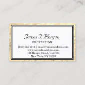 VIP-Logo für den beruflichen weißen Glitzer Visitenkarte (Rückseite)