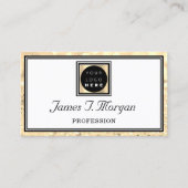 VIP-Logo für den beruflichen weißen Glitzer Visitenkarte (Vorderseite)