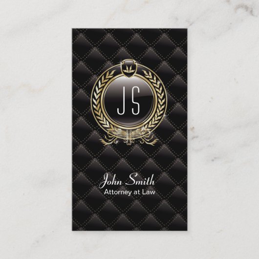 VIP Luxury Lawyer Dark Visitenkarte (Vorderseite)