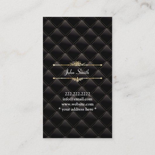 VIP Luxus Friseur Friseur Hair Stylist Visitenkarte (Rückseite)