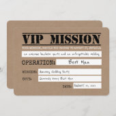 Vip Mission Funny Trauzeuge Vorschlag Einladung (Vorne/Hinten)