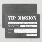 Vip Mission Funny Trauzeuge Vorschlag Einladung (Vorne/Hinten)