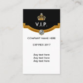 Vip-Mitgliedskarten Visitenkarte (Vorderseite)