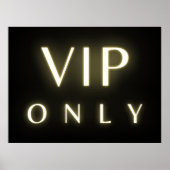 Vip only neon glowing luxe text design poster (Vorne)