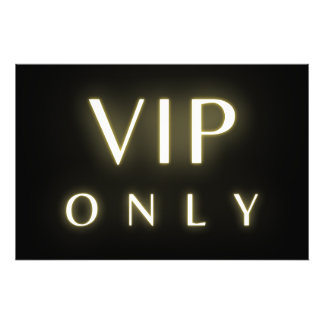 Vip-only neon-glühendes Luxus-Textdesign Fotodruck