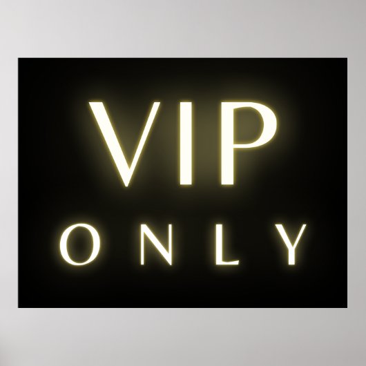 Vip-only Neon-Leuchtschrift Luxus-Textdesign Poster (Vorne)