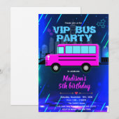 VIP Party Bus Invitation Einladung (Vorne/Hinten)