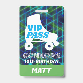 VIP Party Pass Boy Roller Skaten Birthday Lanyard Ausweis