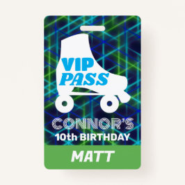 VIP Party Pass Boy Roller Skaten Birthday Lanyard Ausweis
