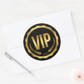 VIP-Party-Pass für Gold und Black Laurel Runder Aufkleber (Umschlag)