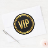 VIP-Party-Pass für Gold und Schwarz Runder Aufkleber (Umschlag)