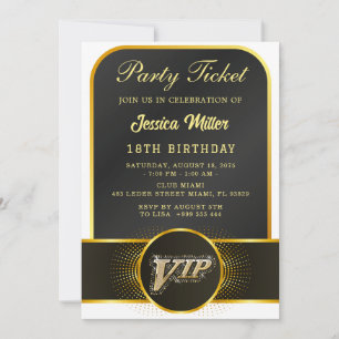 VIP-Party-Ticket-Geburtstagseinladung Einladung
