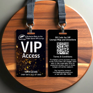 VIP-Pass-Abzeichen   Benutzerdefinierter schwarzer Ausweis