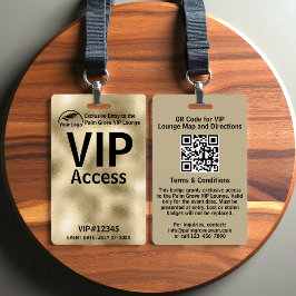 VIP-Pass-Abzeichen | Kundenspezifischer QR-Code un Ausweis