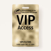 VIP-Pass-Abzeichen | Kundenspezifischer QR-Code un Ausweis (Vorderseite)