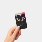 VIP Pass Black Modern Glitzer Ausweis (Handheld)