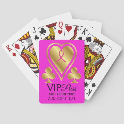 VIP PASS - Casino - Rosa Multifunktionskarte - Spi Spielkarten (Rückseite)