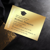 VIP-Pass der Black and Gold Graduation Party Einladung