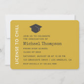 VIP-Pass der Black and Gold Graduation Party Einladung (Vorderseite)