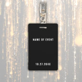 VIP Pass Einfach Schwarz/Weiß Ausweis