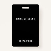 VIP Pass Event-Abzeichen Ausweis (Rückseite)