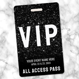 VIP-Pass für Black Glitter Event Ausweis