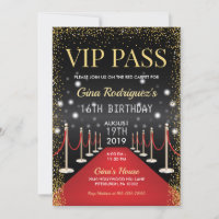 VIP Pass Hollywood Red Carpet Einladung zum Geburt