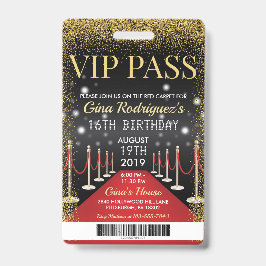 VIP Pass Hollywood Red Carpet Einladung zum Geburt Ausweis