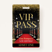 VIP Pass Hollywood Red Carpet Einladung zum Geburt Ausweis (Rückseite)