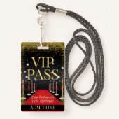 VIP Pass Hollywood Red Carpet Einladung zum Geburt Ausweis (Rückseite mit Schlüsselband)